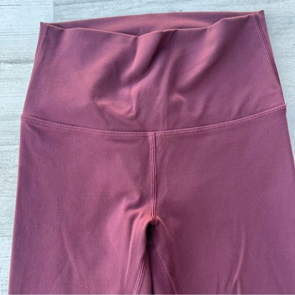 Lululemon Leggings Size 4 Red Wine Maroon‎ Womens Yoga Athleisure Wear